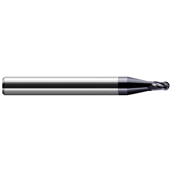 Miniature End Mill - Ball - Stub & Standard 0.2500" (1/4) Cutter DIA x 0.3750" (3/8) Length of Cut